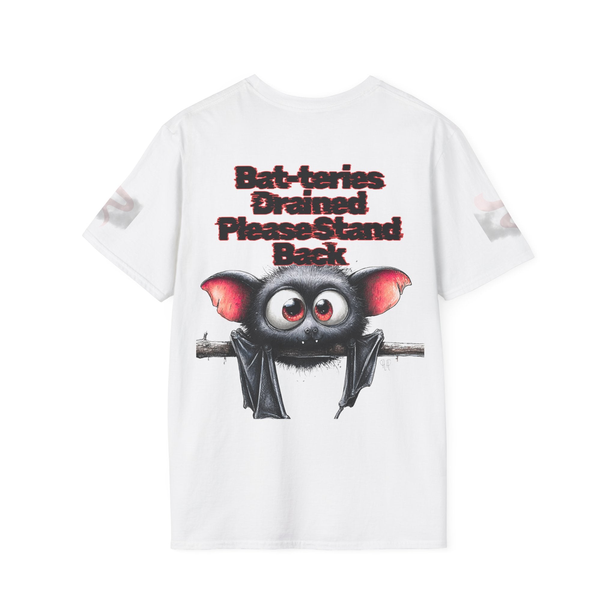 Bat-teries Drained – Cute and Funny Bat T-Shirt