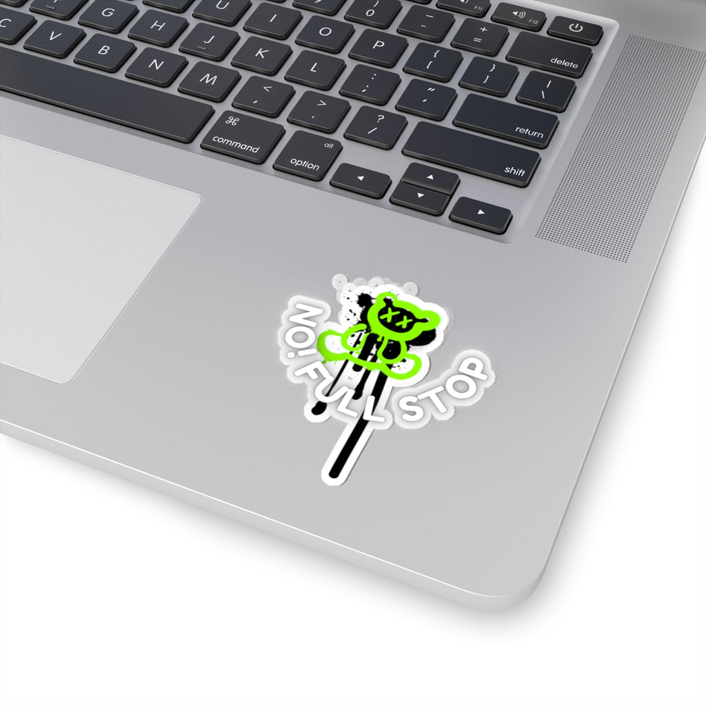 No! Full Stop – Neon Bear Sticker