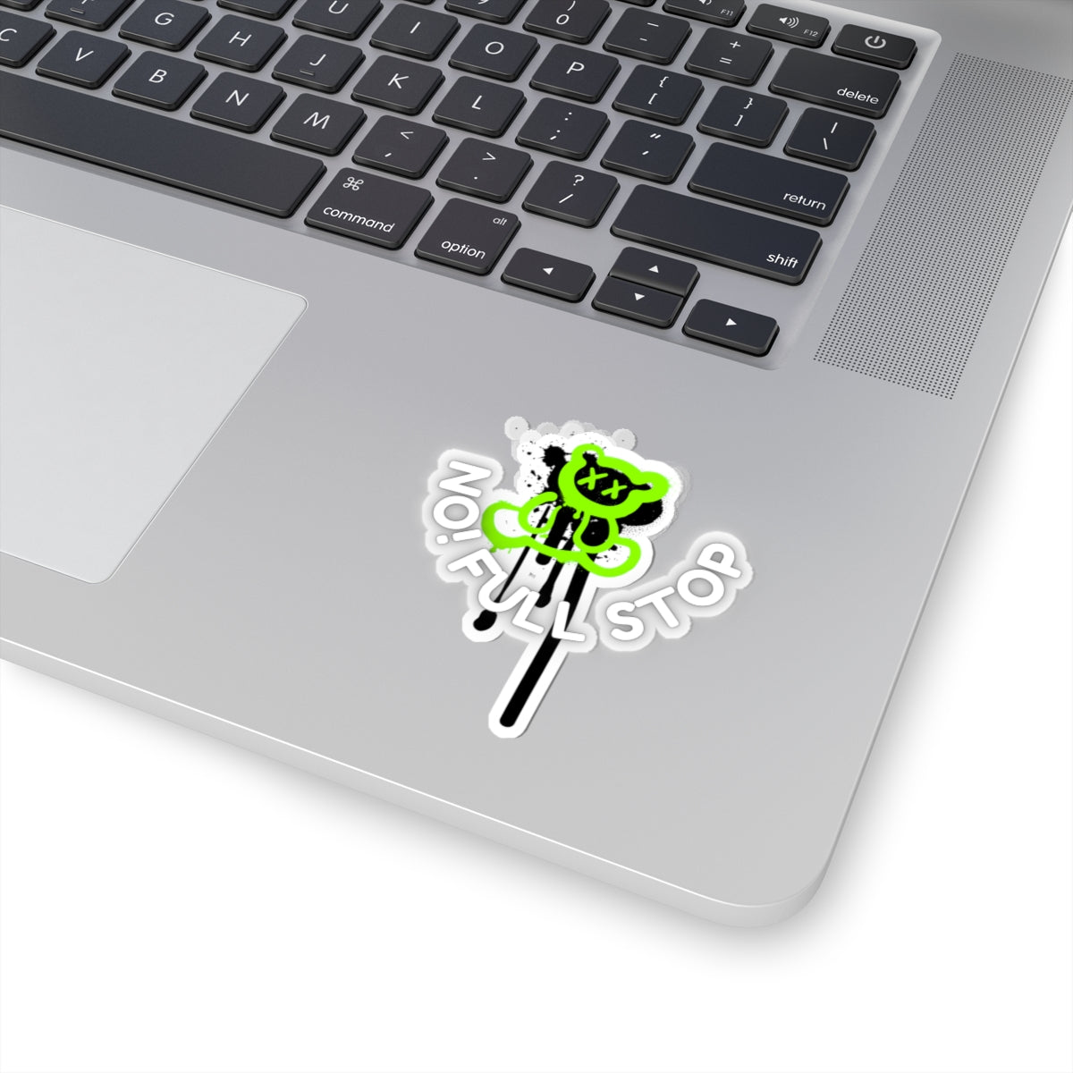 No! Full Stop – Neon Bear Sticker