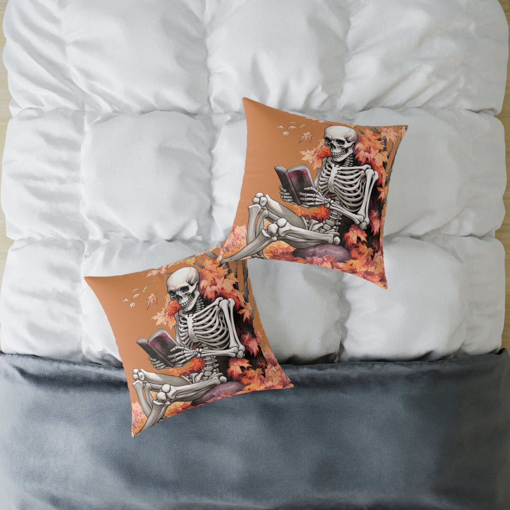 Literary Skeleton Cushion – Halloween & Autumn Home Décor