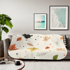 Crisp Leaves Sherpa Blanket – Snug & Seasonal