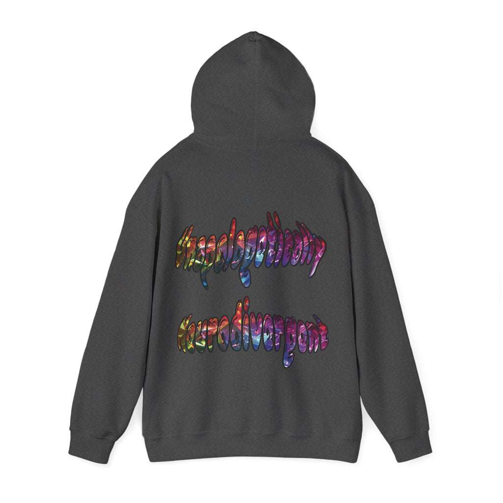 Unapologetically Neurodivergent Hoodie-Holographic Crystal Tree Design, Bold Identity Statement