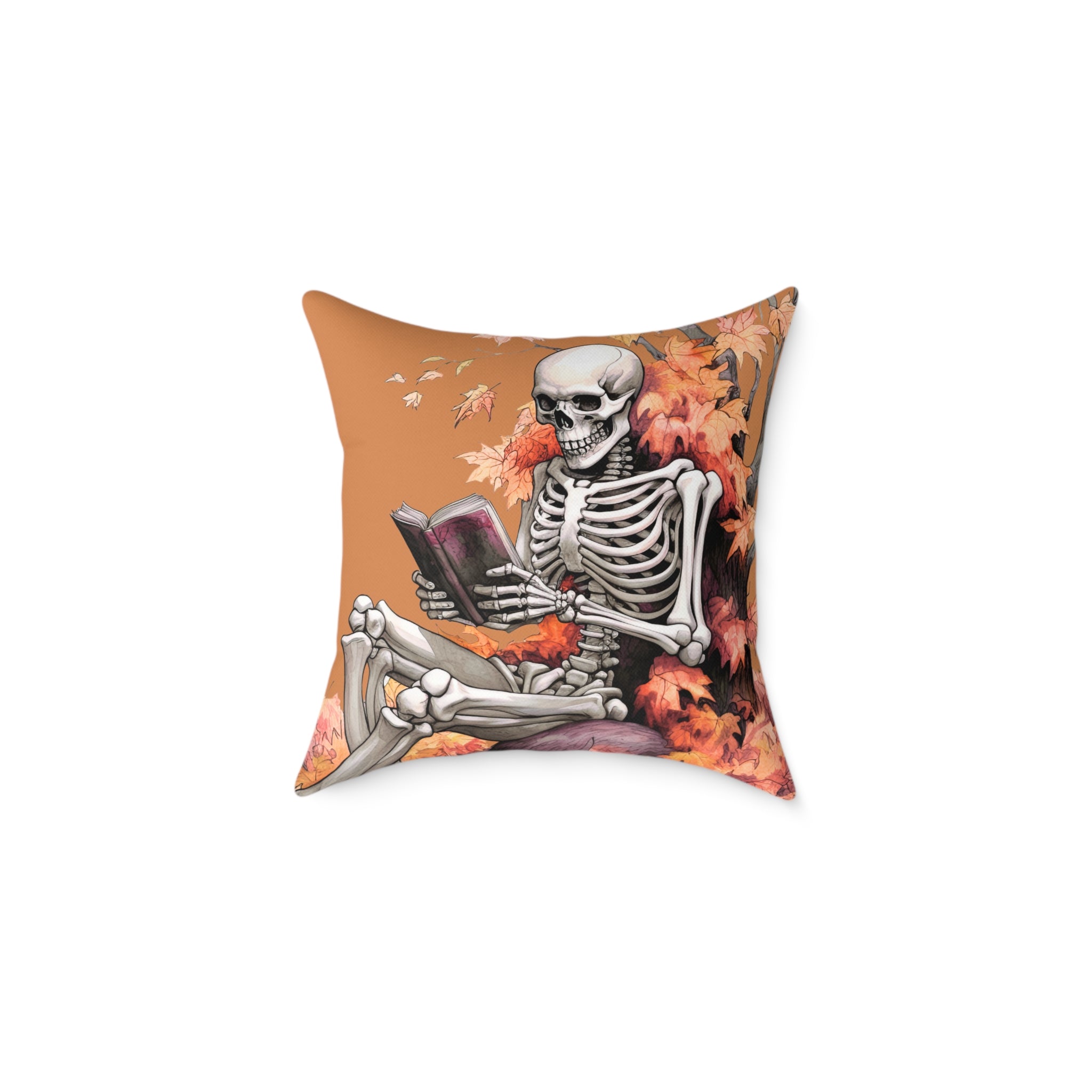 Literary Skeleton Cushion – Halloween & Autumn Home Décor