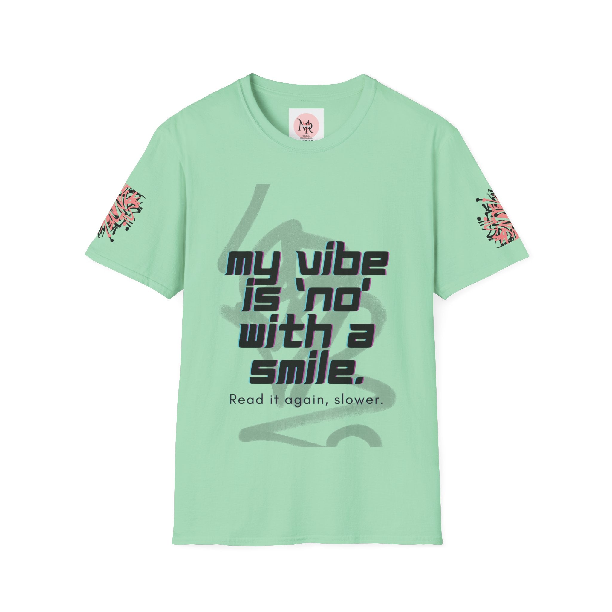 Graffiti Quote Tee – Bold Monochrome