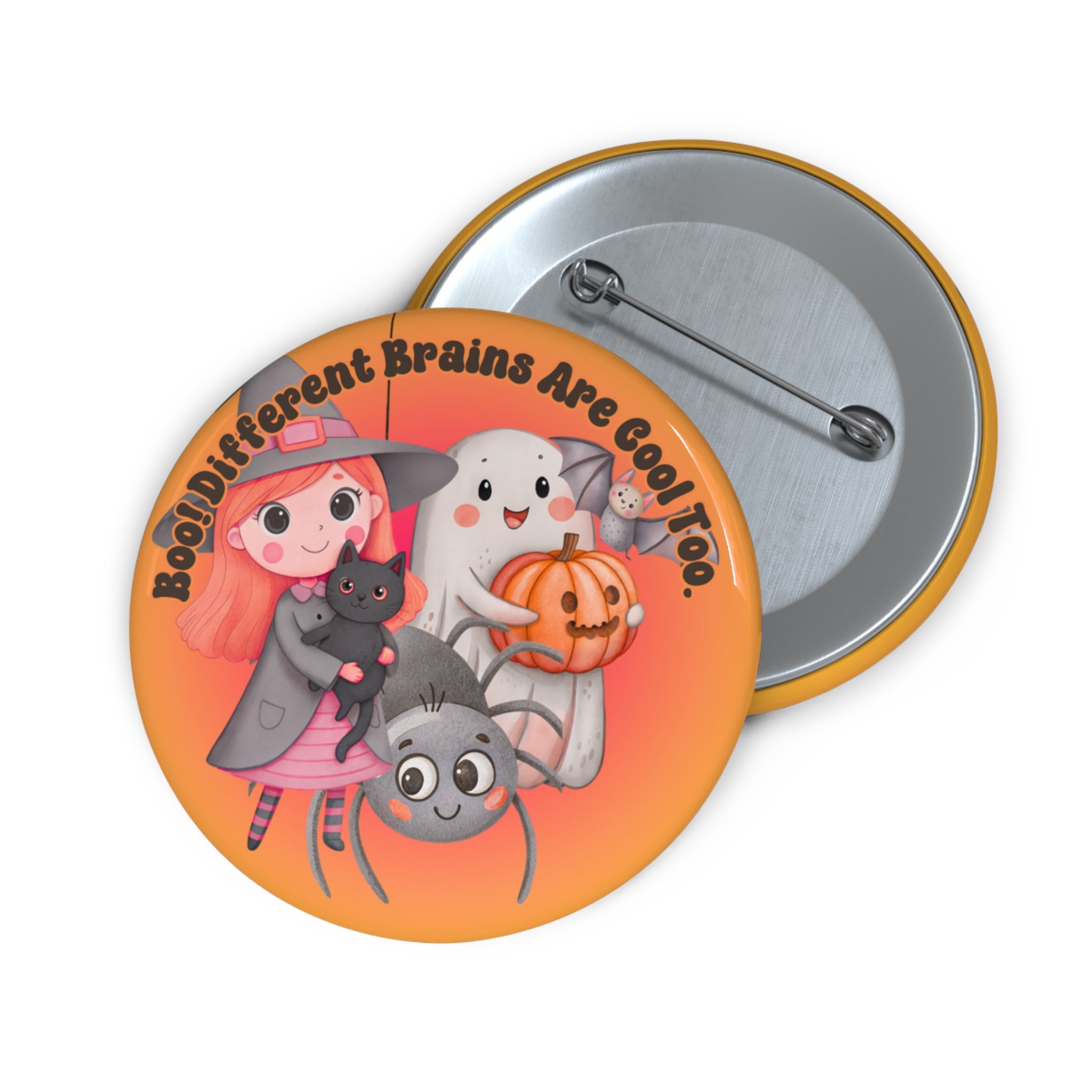 Neurodivergent-Inclusive-Different Brains Are Cool Too – Inclusive Halloween Badge