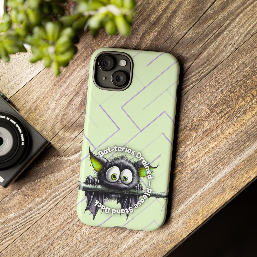 Bat-teries Drained Phone Case – Quirky Bat