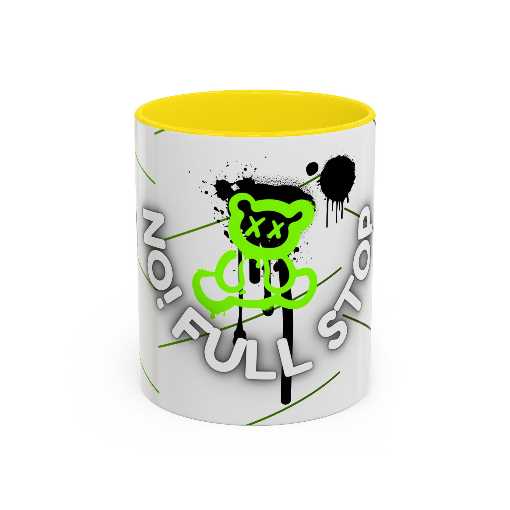 No! Full Stop Mug – Neon Graffiti Bear