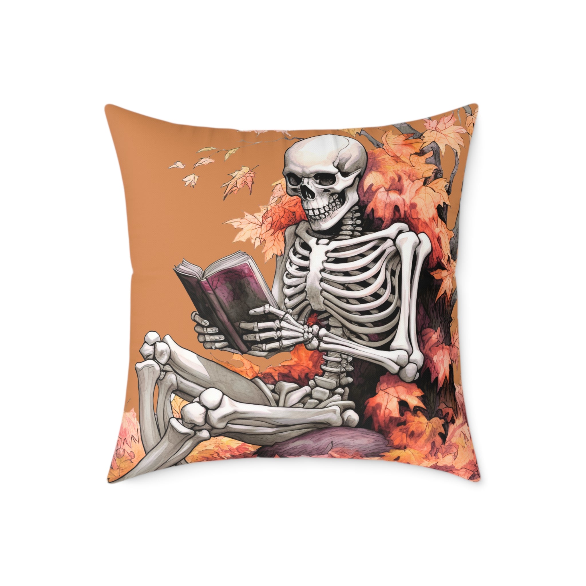 Literary Skeleton Cushion – Halloween & Autumn Home Décor