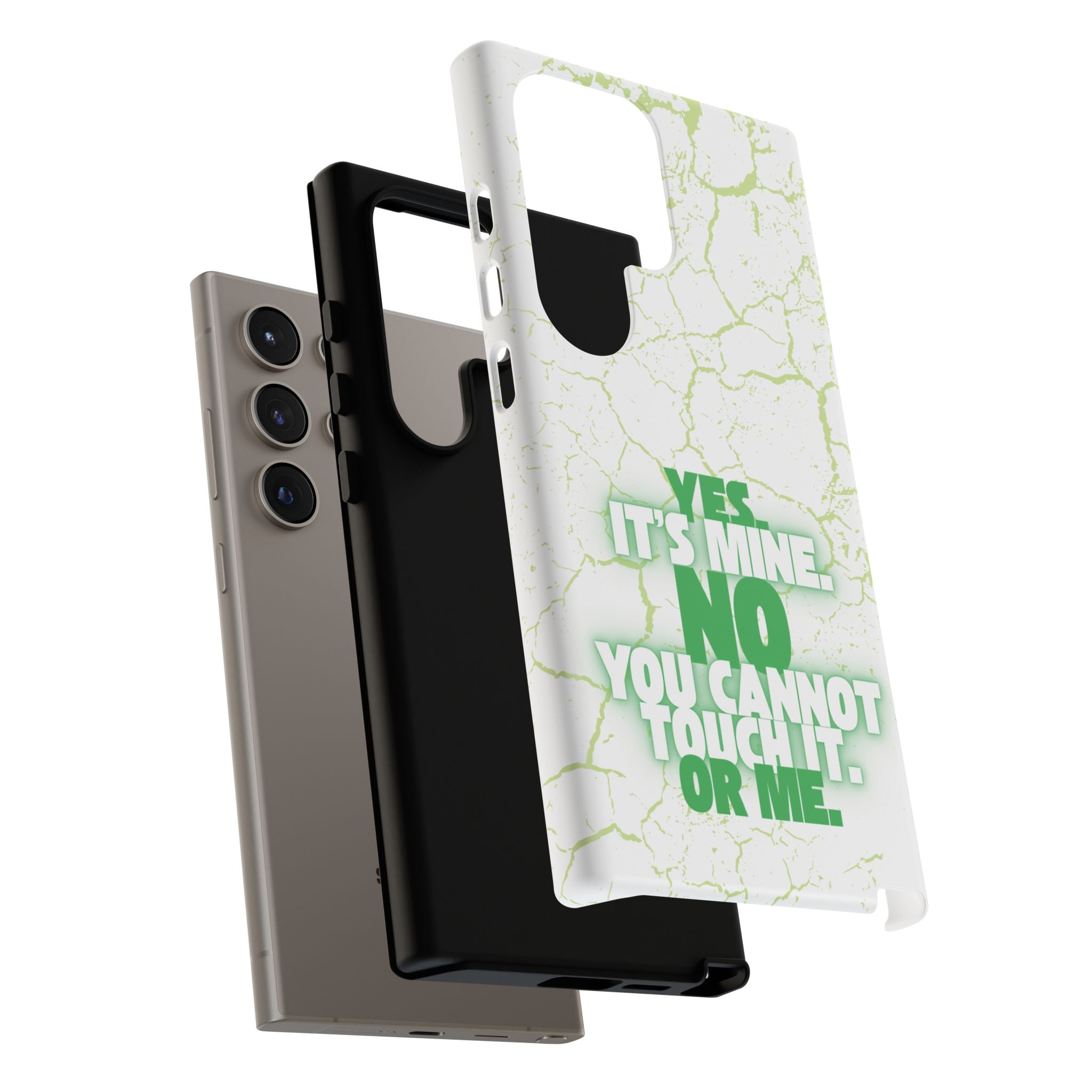 Sassy Quote Marble Crack Phone Case