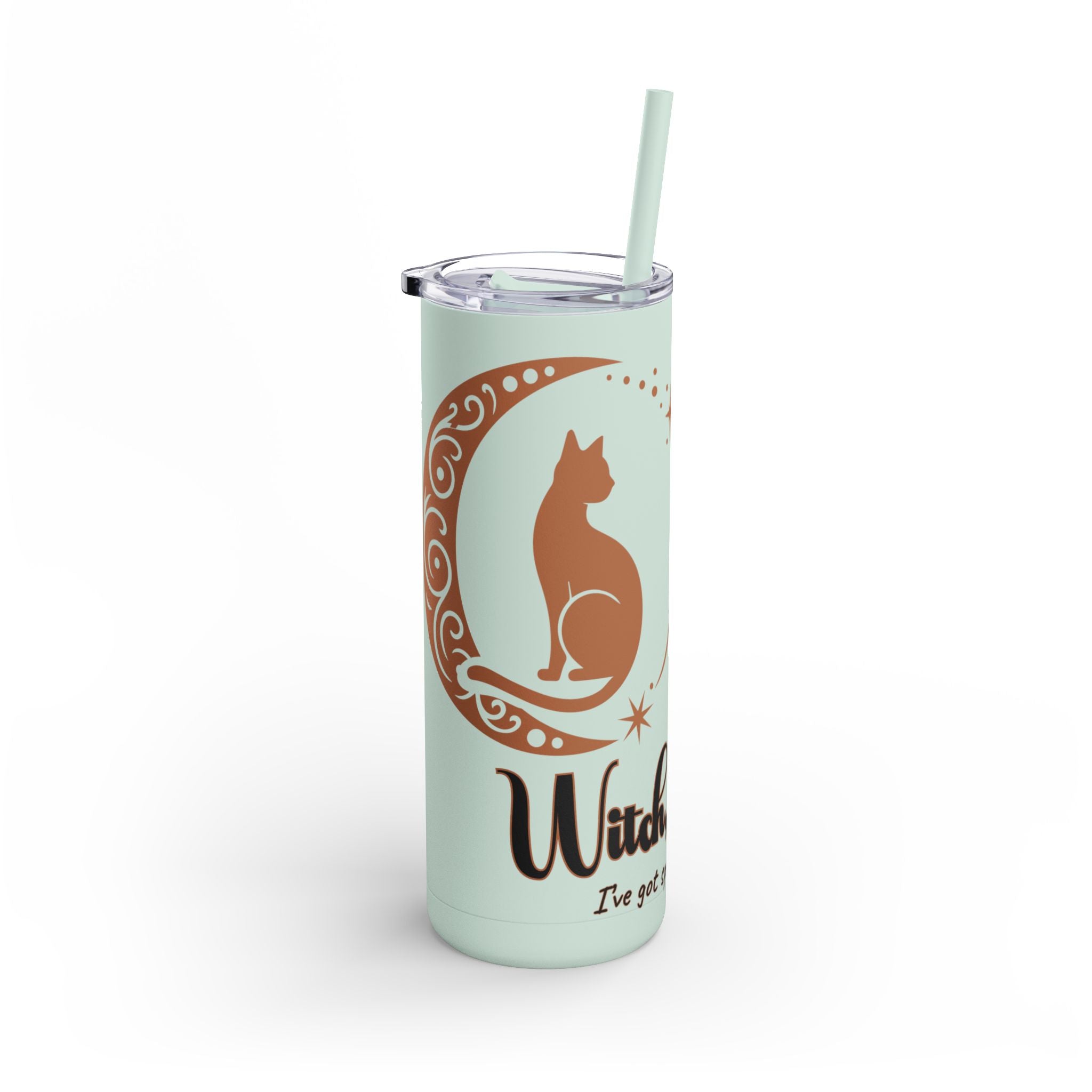 Witch, Please , Skinny Matte Tumbler with Straw (20oz / 600ml)