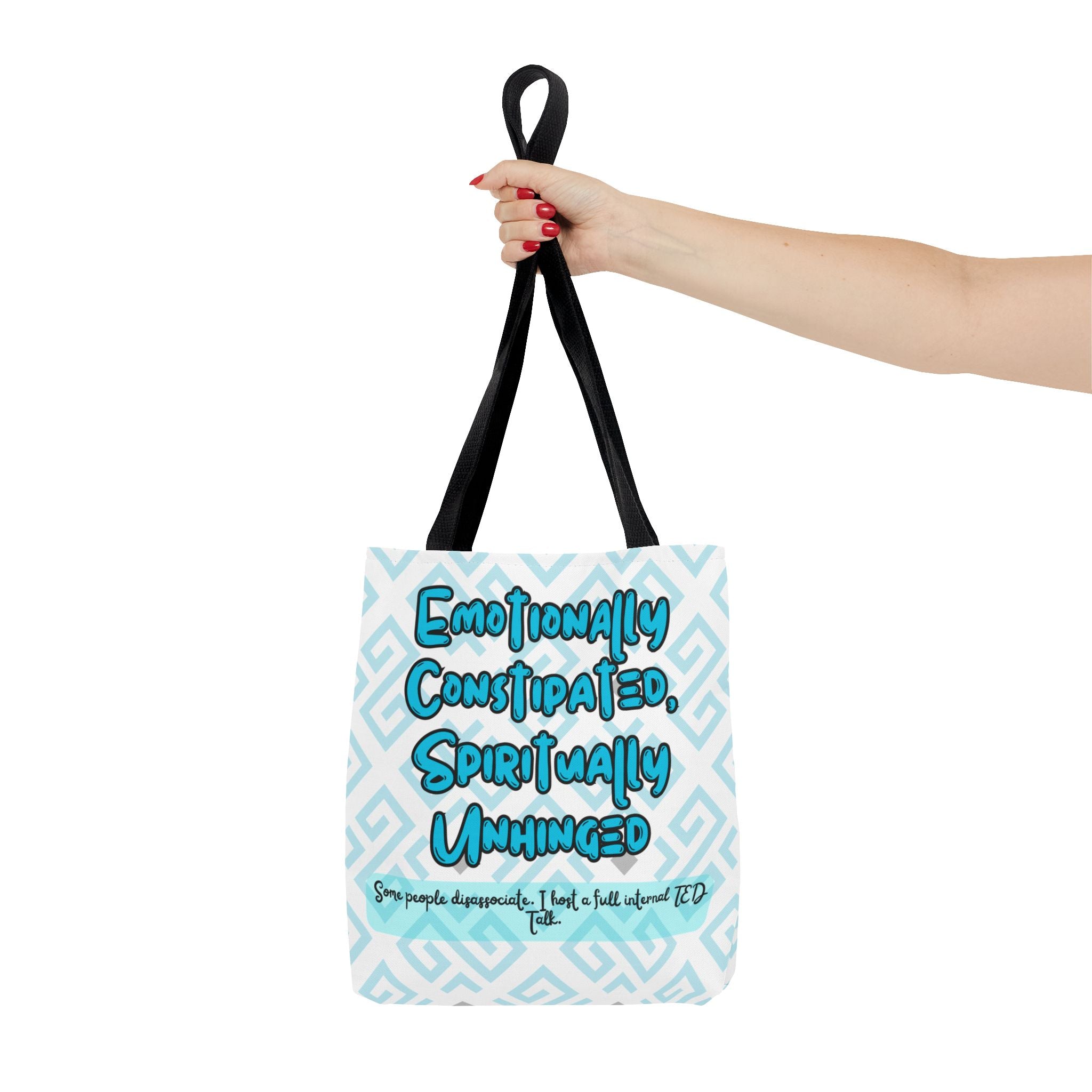 motional Constipation Tote, Spiritually Unhinged Funny Tote Bag for Sarcastic Souls