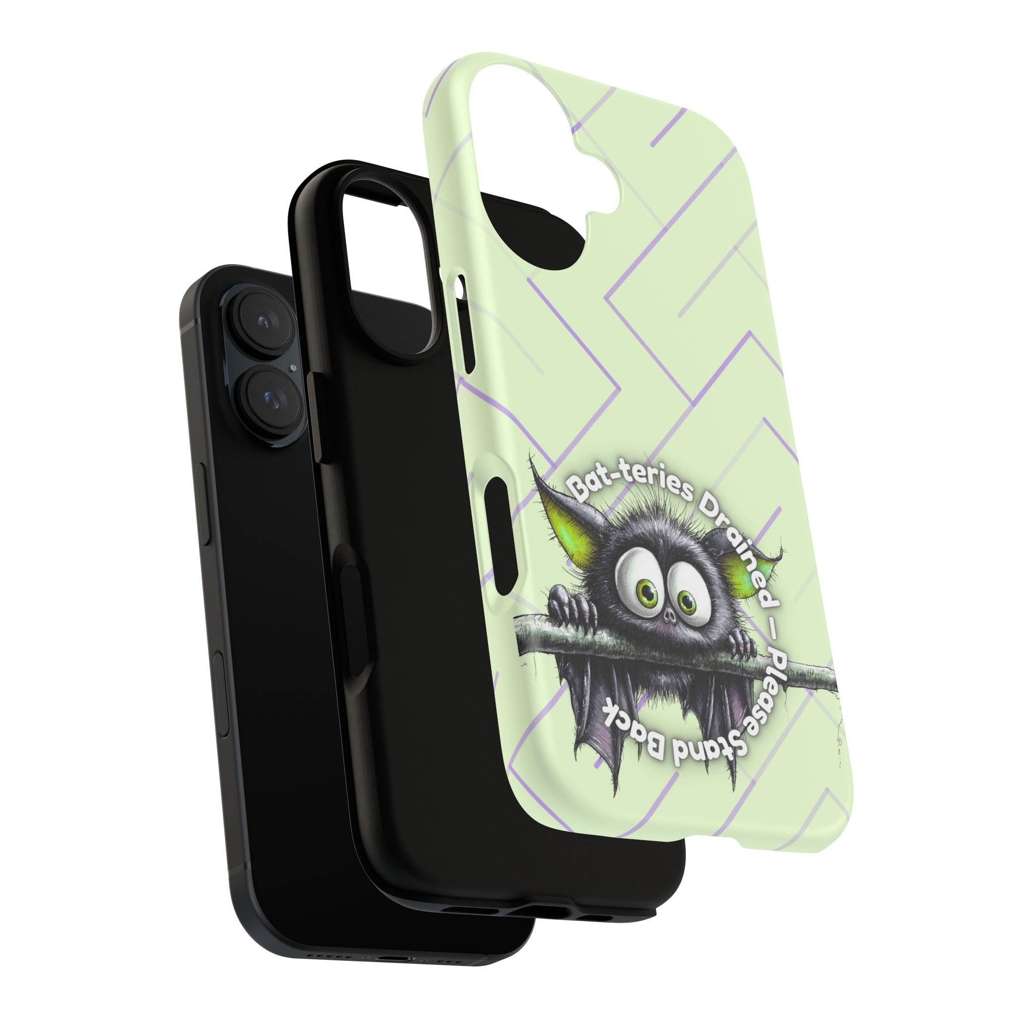 Bat-teries Drained Phone Case – Quirky Bat