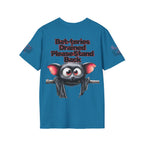 Bat-teries Drained – Cute and Funny Bat T-Shirt