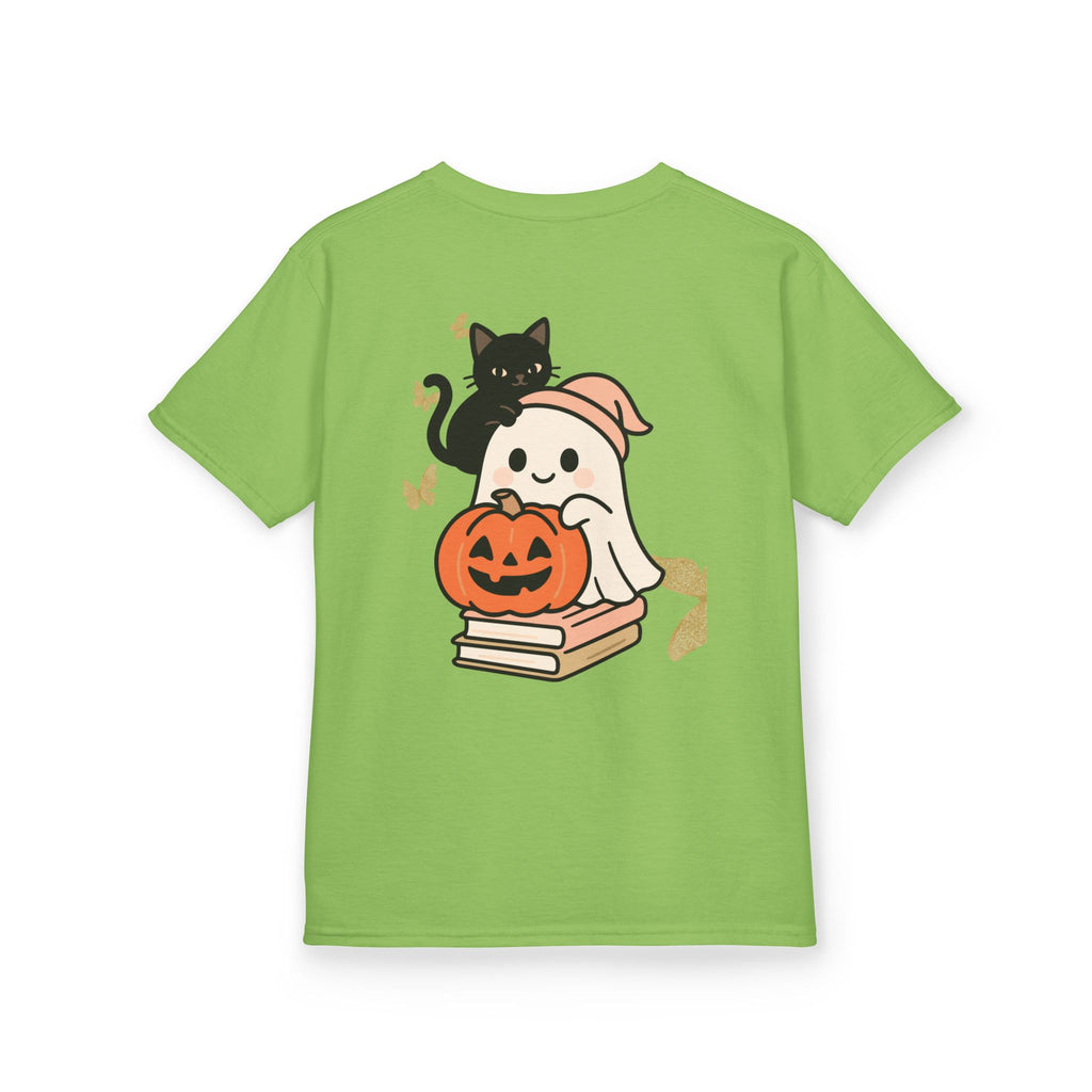 “Trick-or-Treating at My Pace” Kids Halloween T-Shirt – Inclusive Ghost & Pumpkin Design