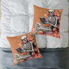 Literary Skeleton Cushion – Halloween & Autumn Home Décor