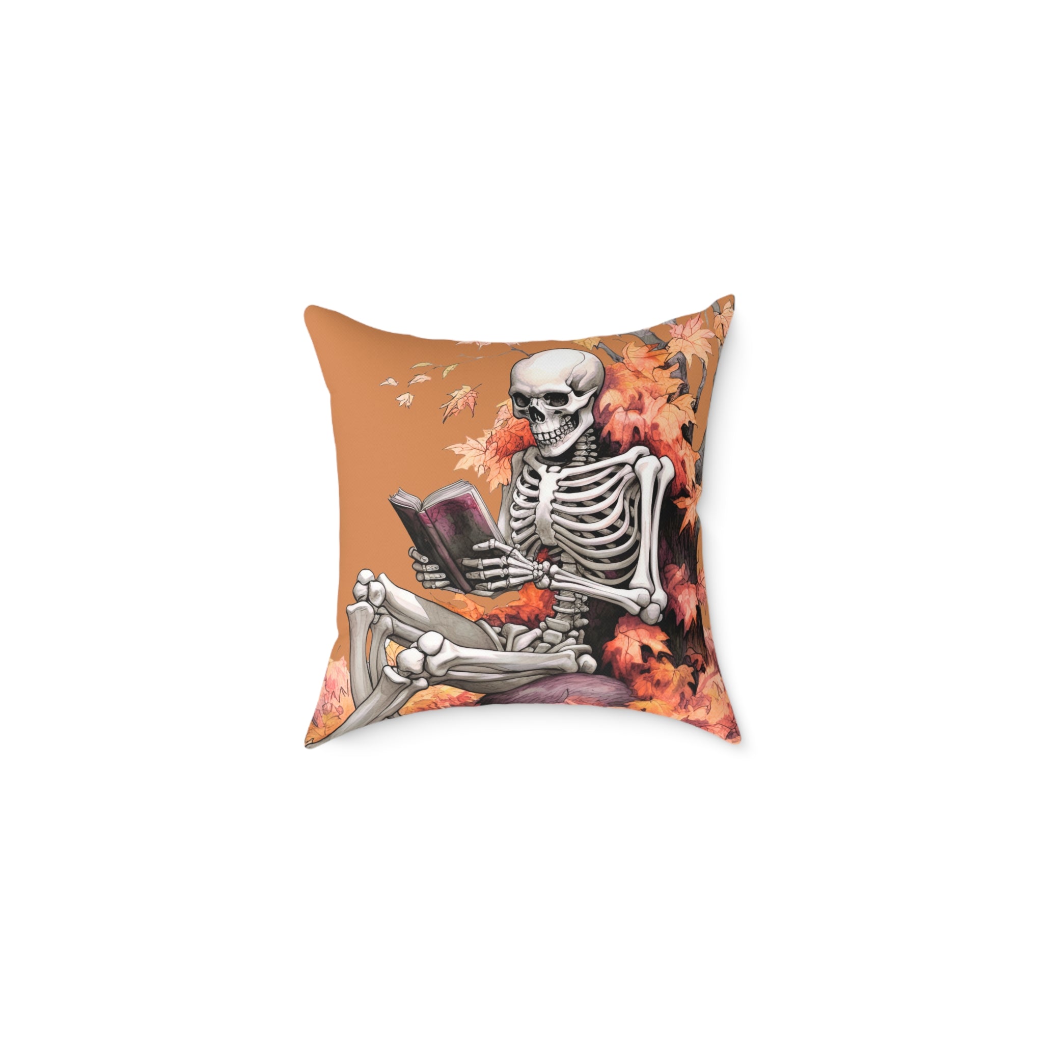 Literary Skeleton Cushion – Halloween & Autumn Home Décor