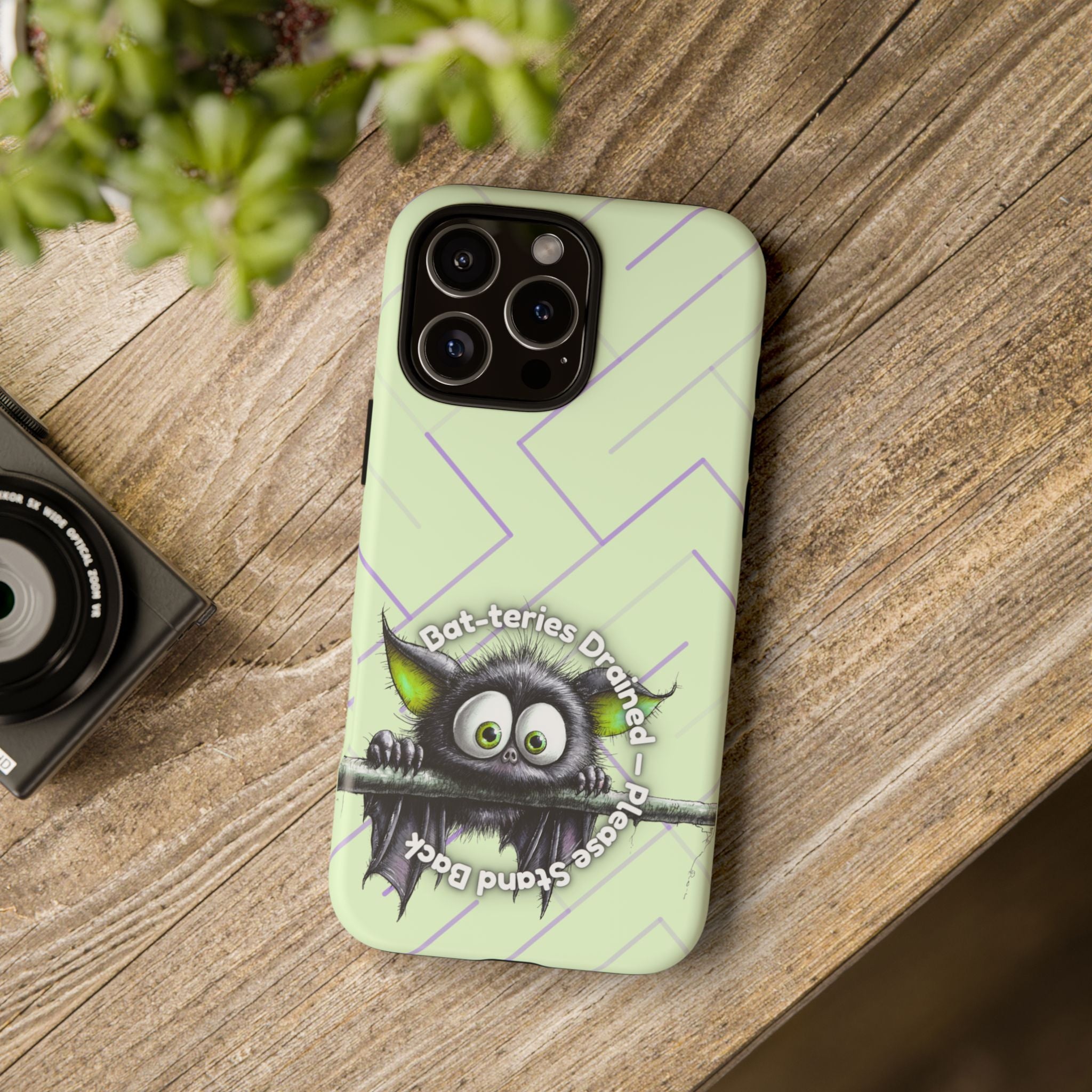 Bat-teries Drained Phone Case – Quirky Bat