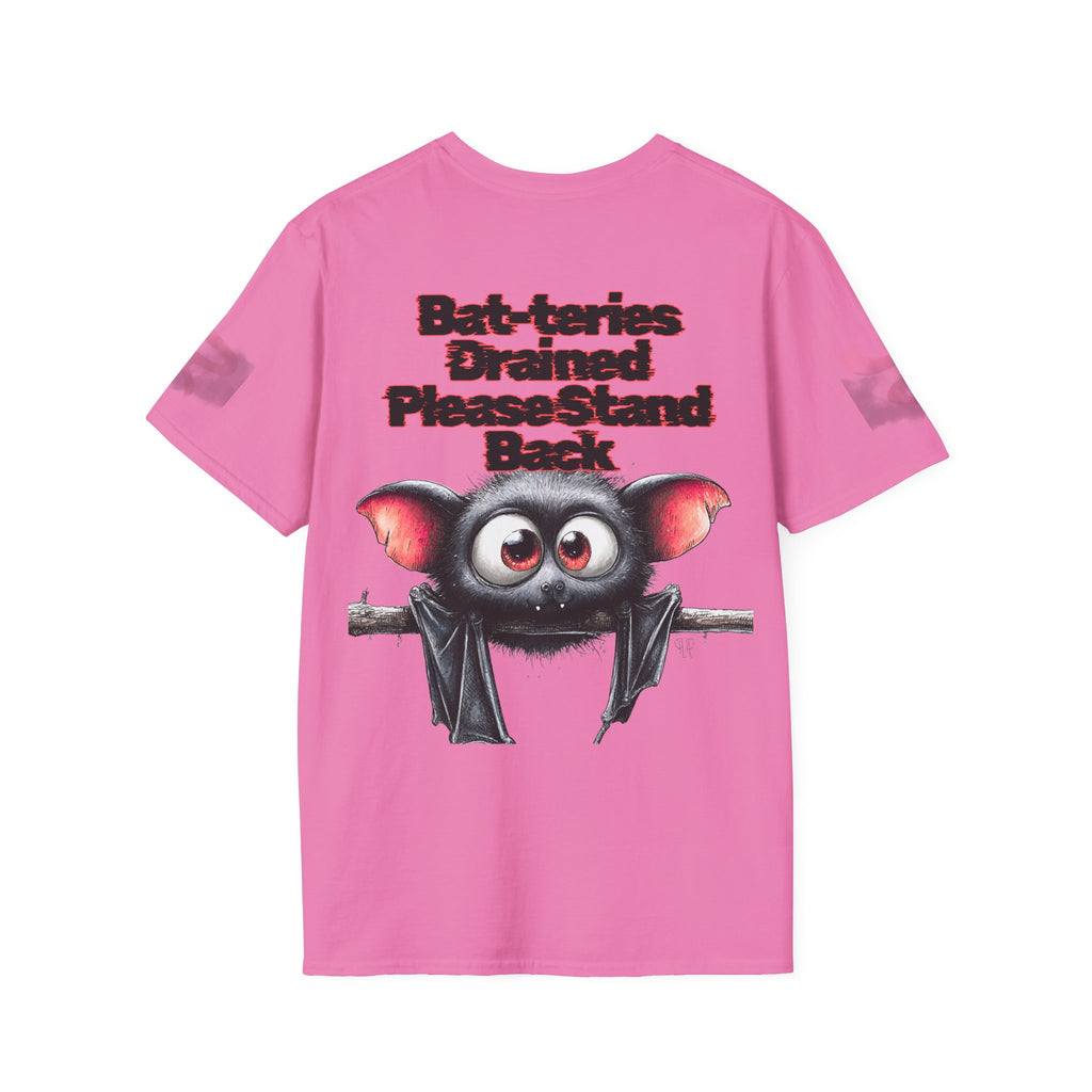 Bat-teries Drained – Cute and Funny Bat T-Shirt