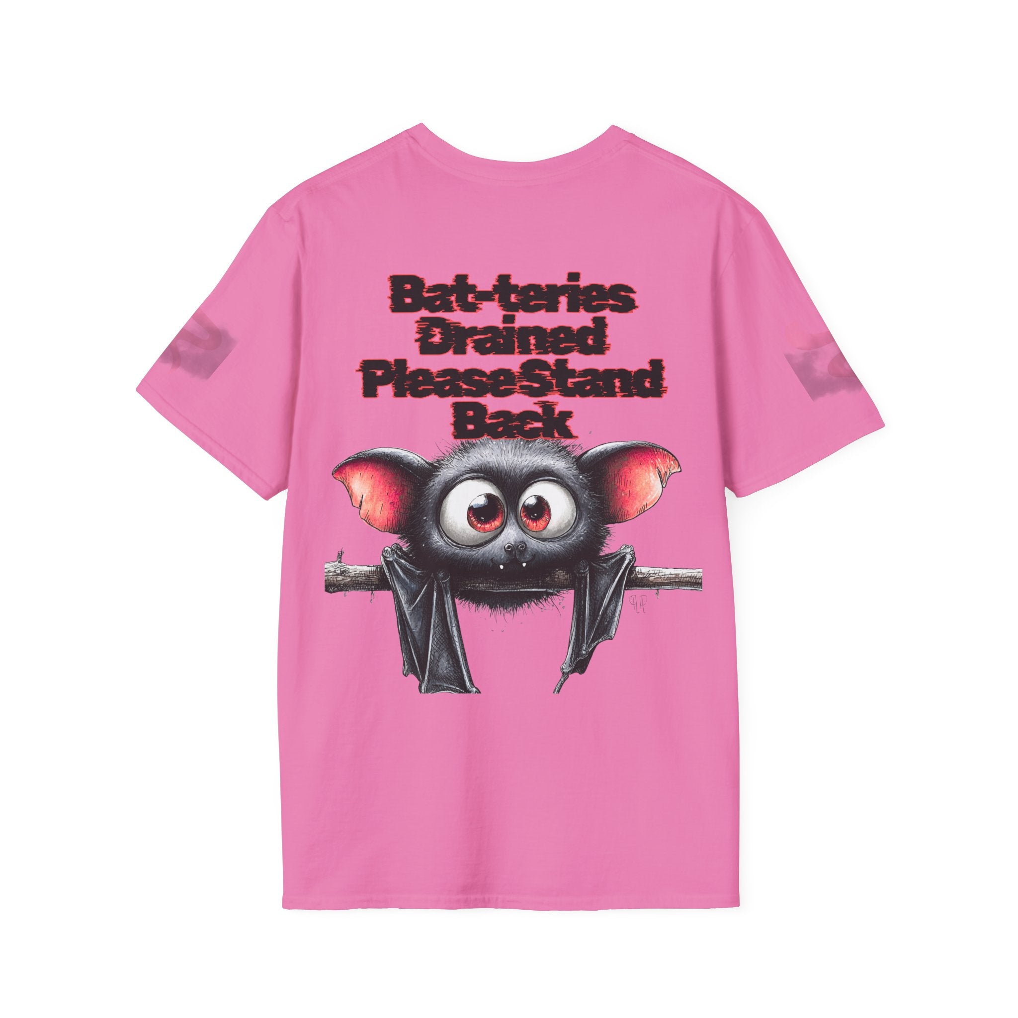 Bat-teries Drained – Cute and Funny Bat T-Shirt