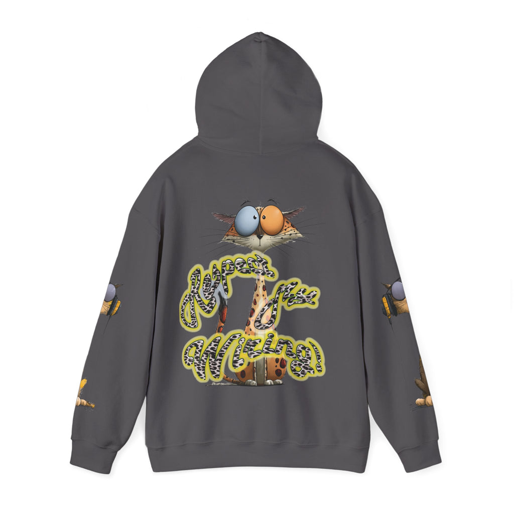 Respect My Wiring Hoodie-Cat Graphic Sweatshirt