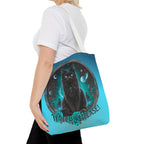 Witch Please Tote Bag – Gothic Black Cat, Spooky Moon Phases, Witchy Aesthetic Shopper
