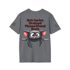 Bat-teries Drained – Cute and Funny Bat T-Shirt