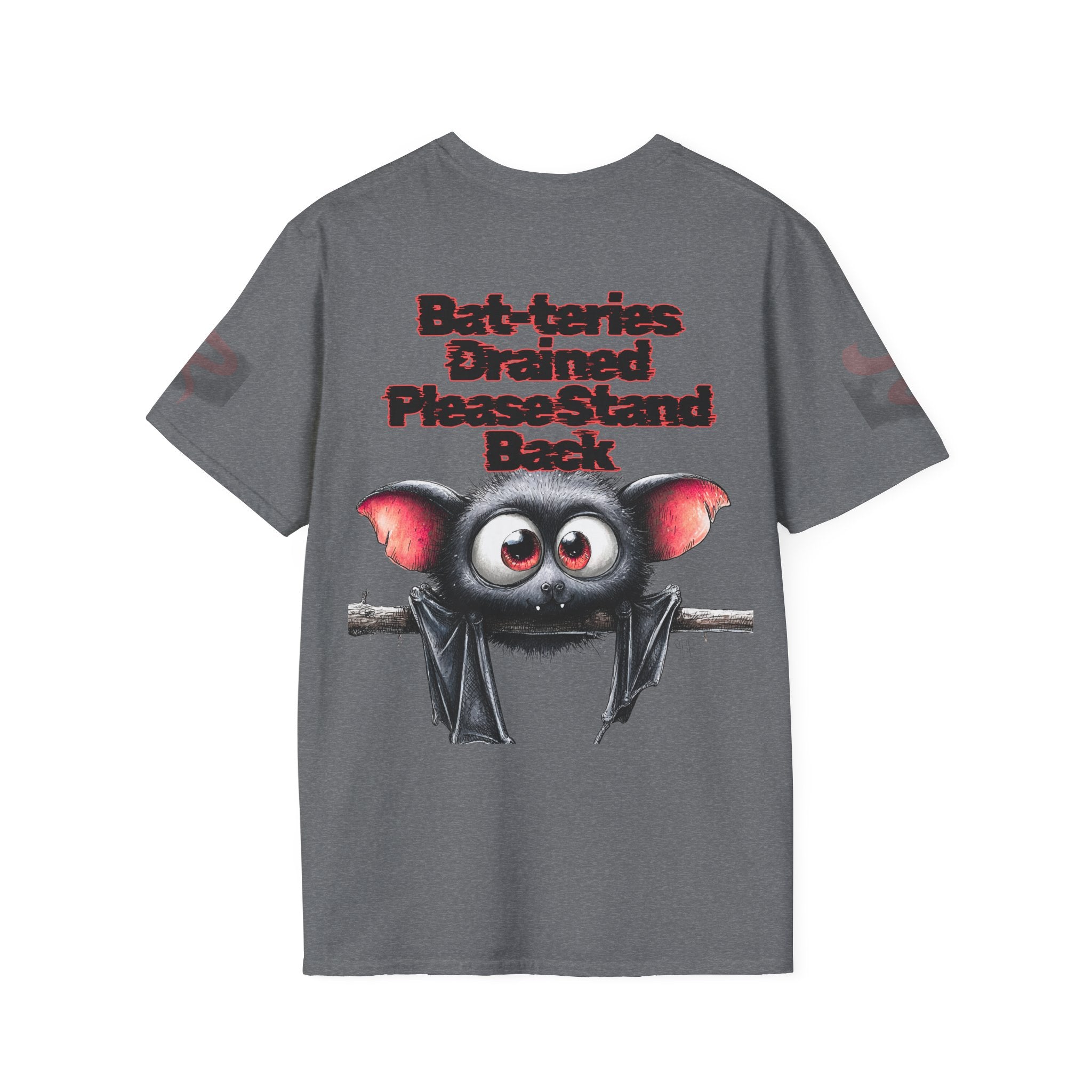 Bat-teries Drained – Cute and Funny Bat T-Shirt