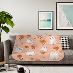 Boo-tiful Ghost Sherpa Blanket – Soft & Seasonal