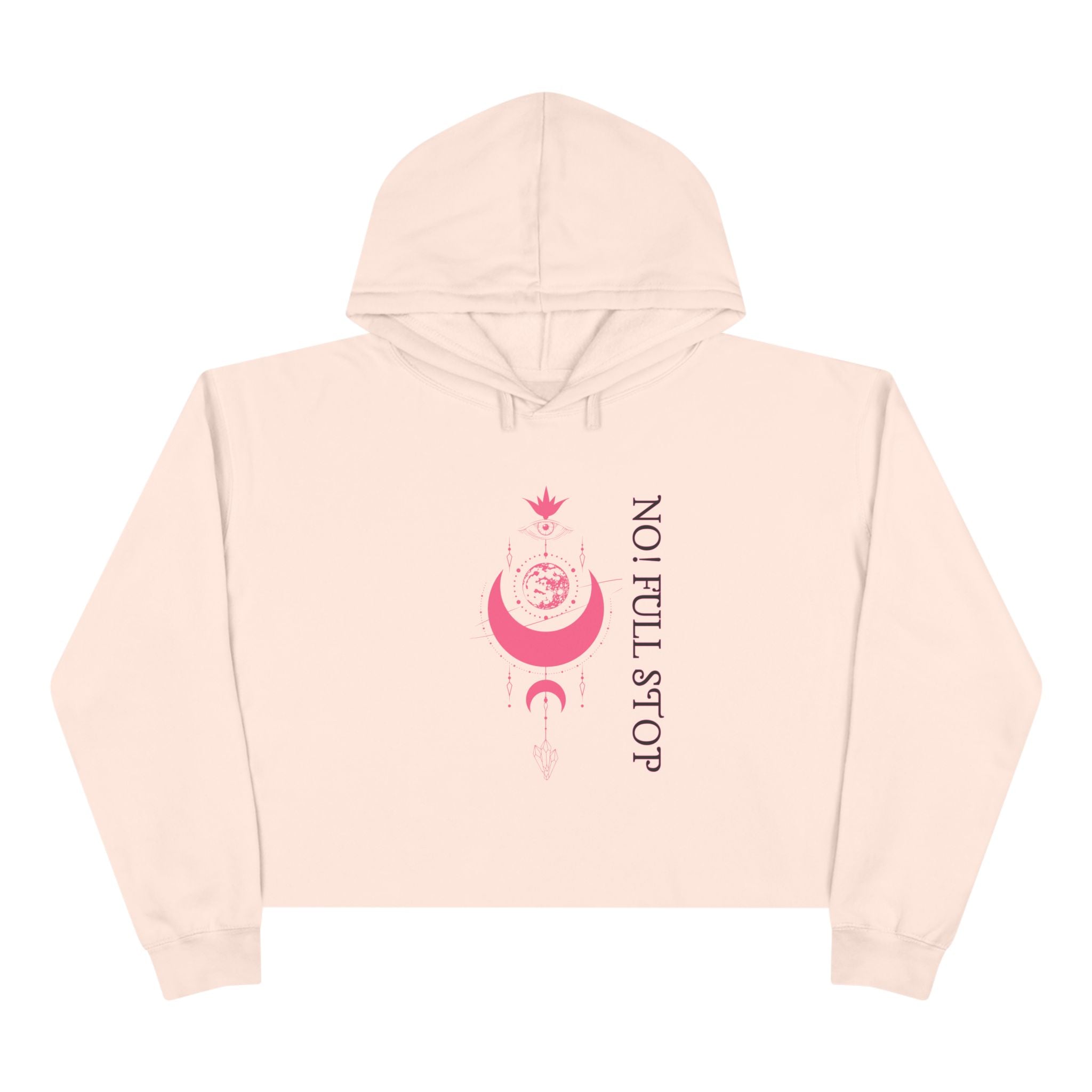 No! Full StopInclusive  Crop Hoodie – Lunar Lotus