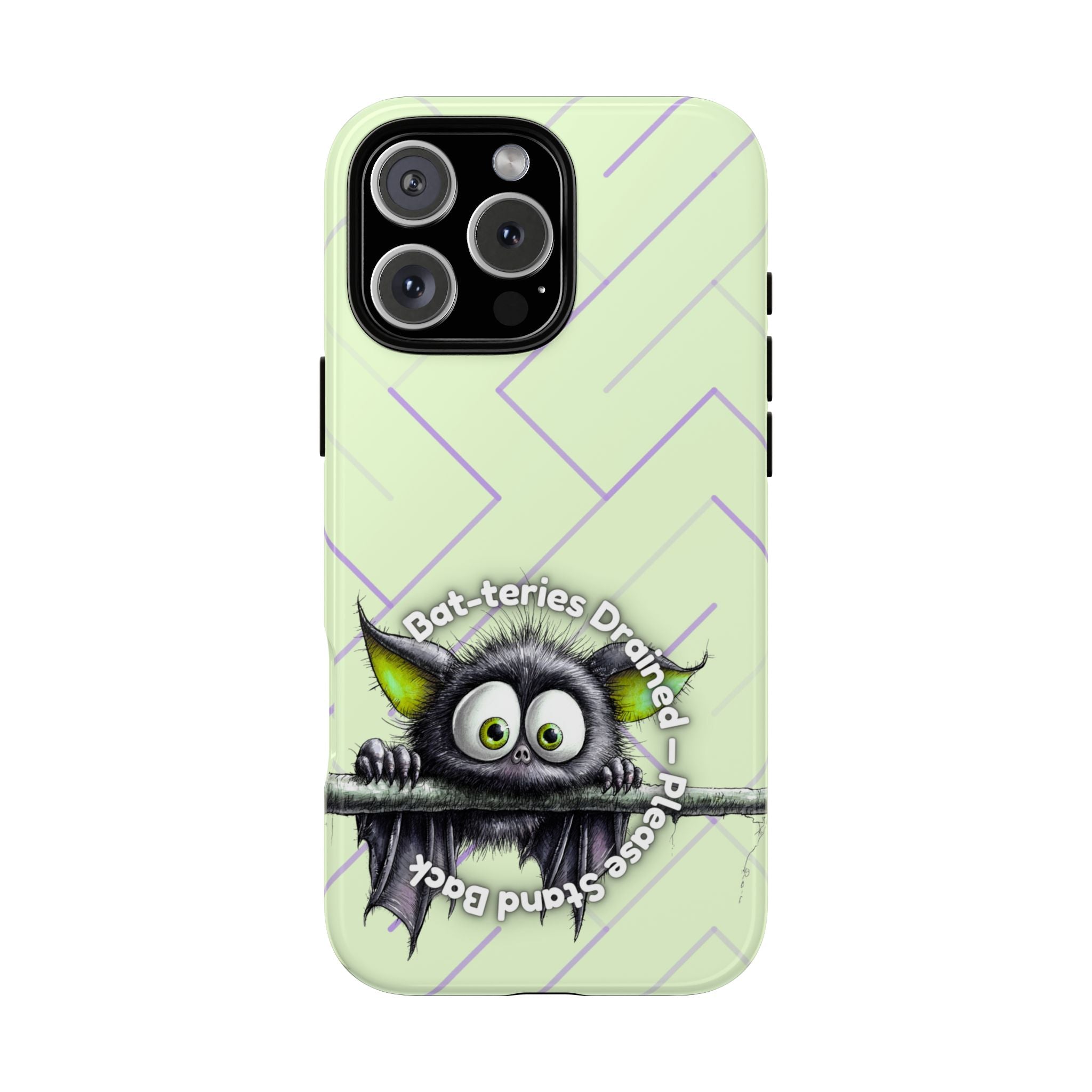 Bat-teries Drained Phone Case – Quirky Bat