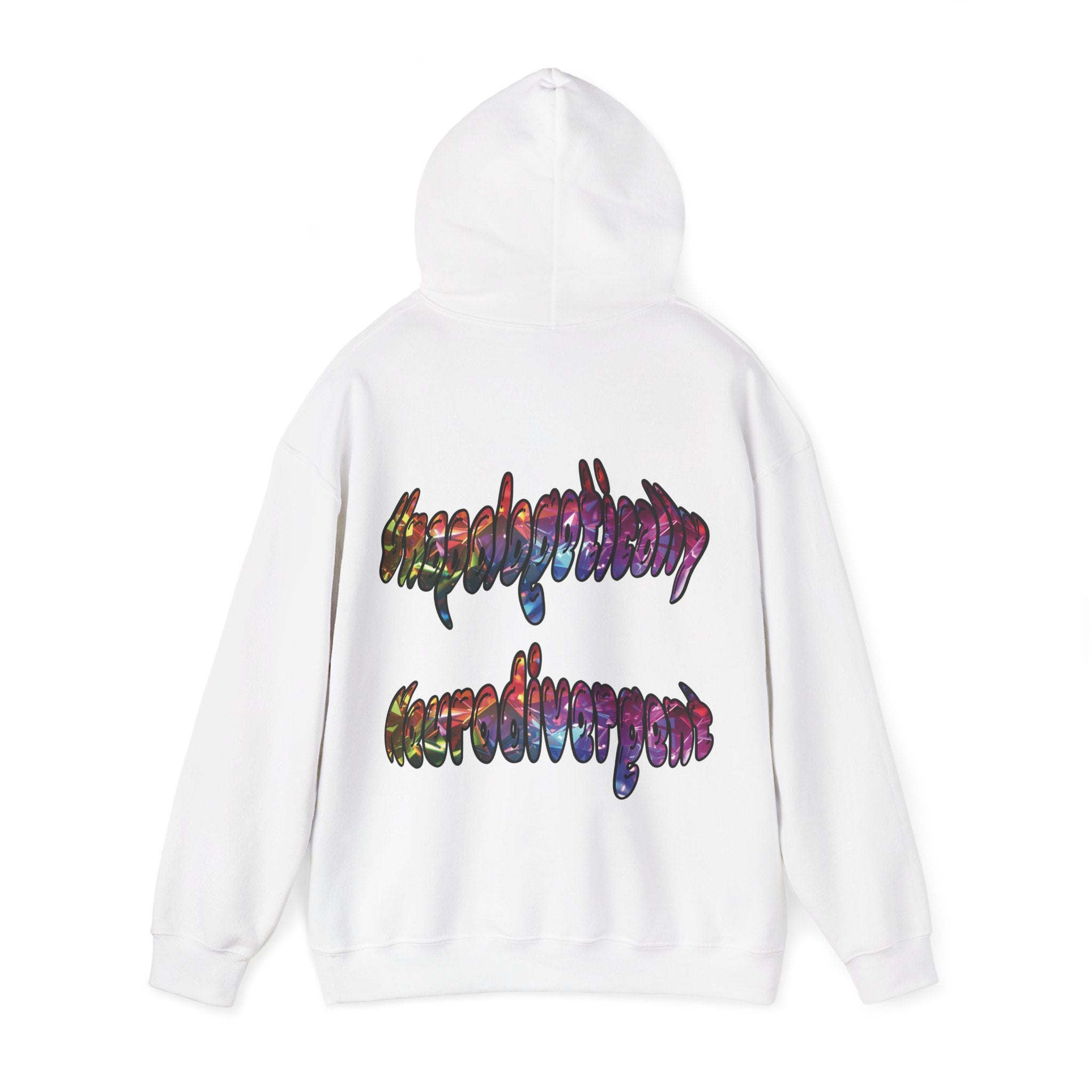 Unapologetically Neurodivergent Hoodie-Holographic Crystal Tree Design, Bold Identity Statement