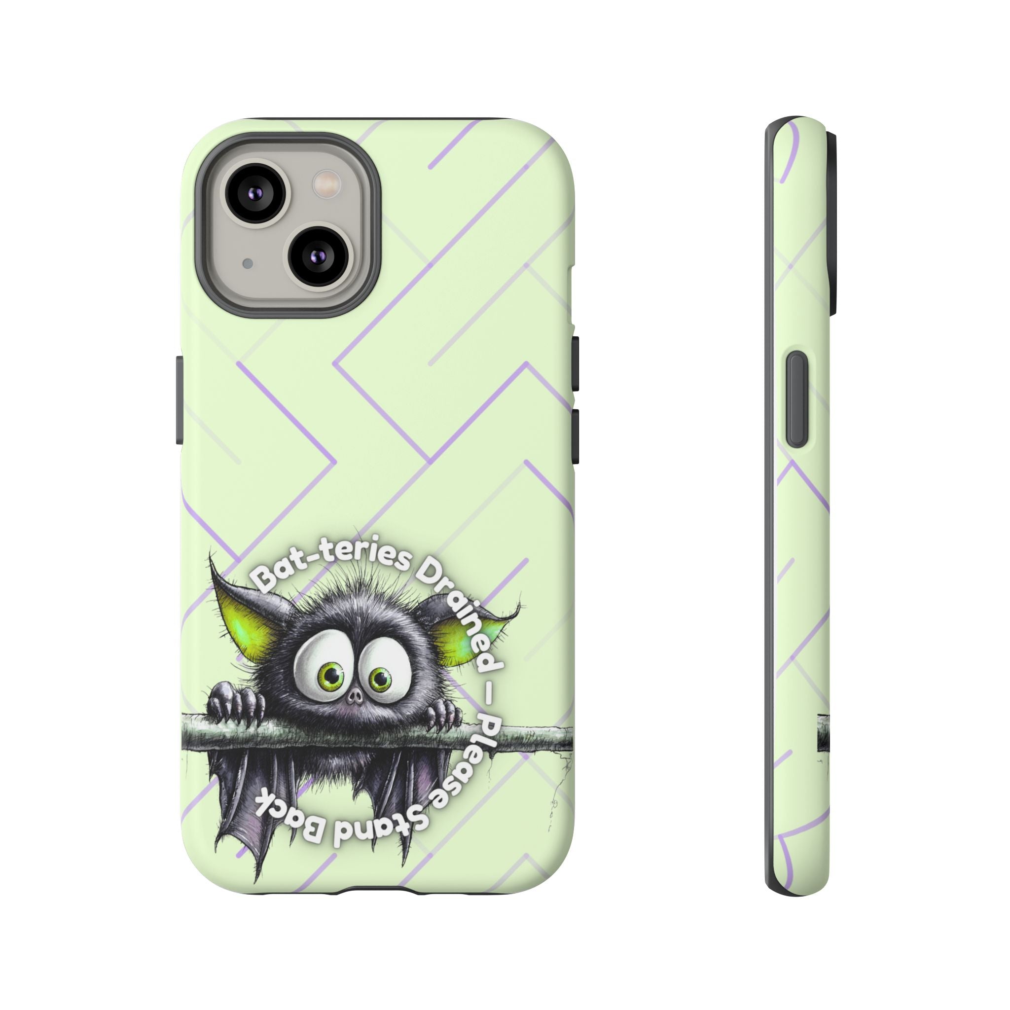 Bat-teries Drained Phone Case – Quirky Bat
