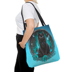 Witch Please Tote Bag – Gothic Black Cat, Spooky Moon Phases, Witchy Aesthetic Shopper