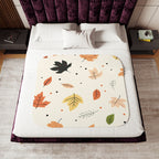 Crisp Leaves Sherpa Blanket – Snug & Seasonal