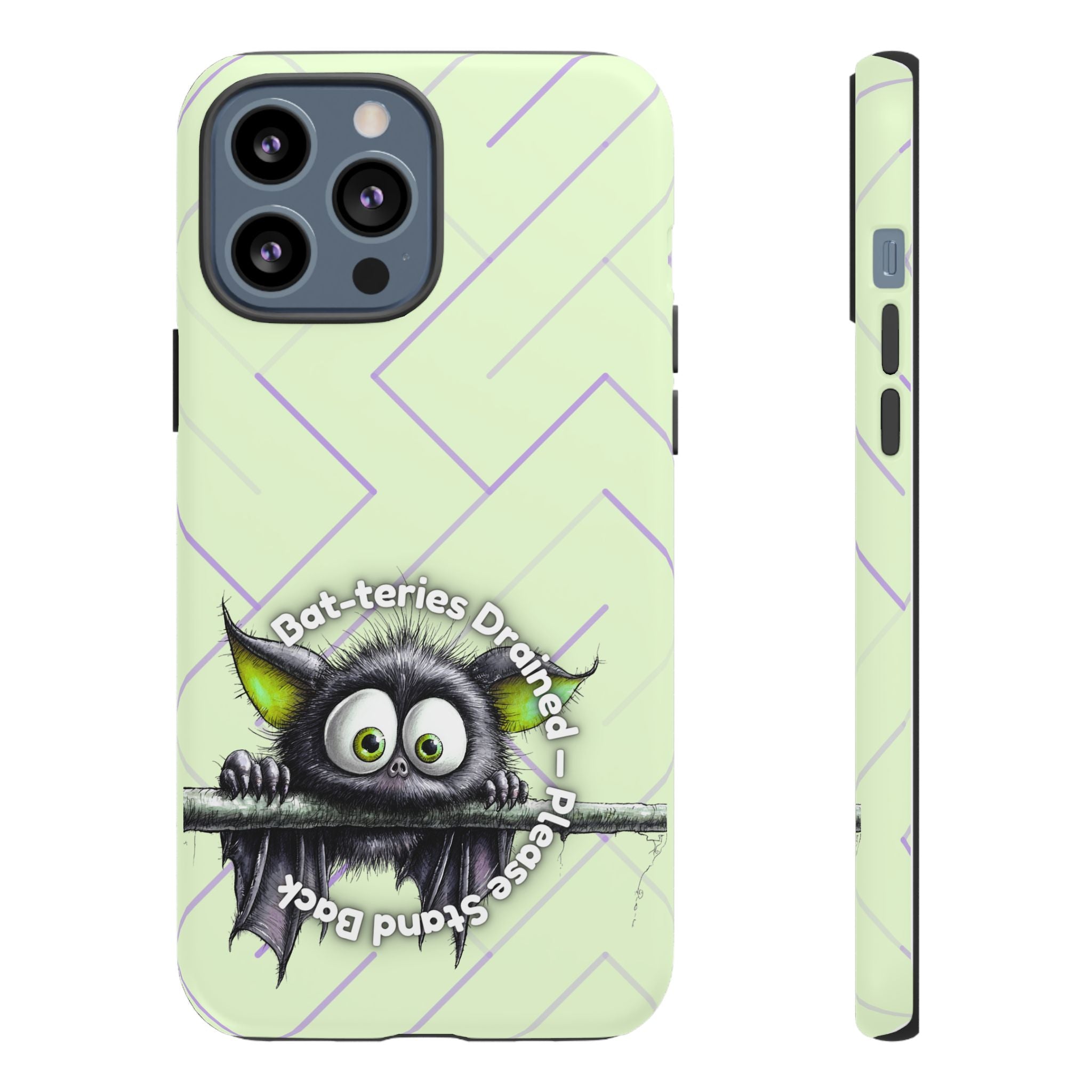 Bat-teries Drained Phone Case – Quirky Bat