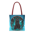 Witch Please Tote Bag – Gothic Black Cat, Spooky Moon Phases, Witchy Aesthetic Shopper