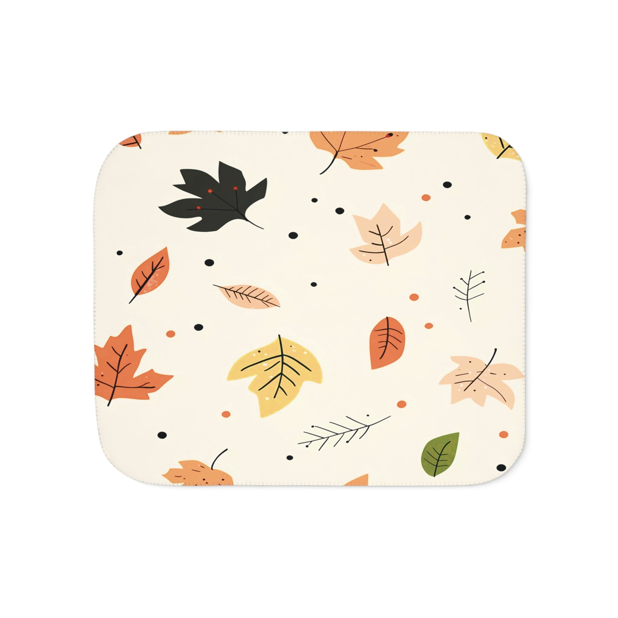 Crisp Leaves Sherpa Blanket – Snug & Seasonal