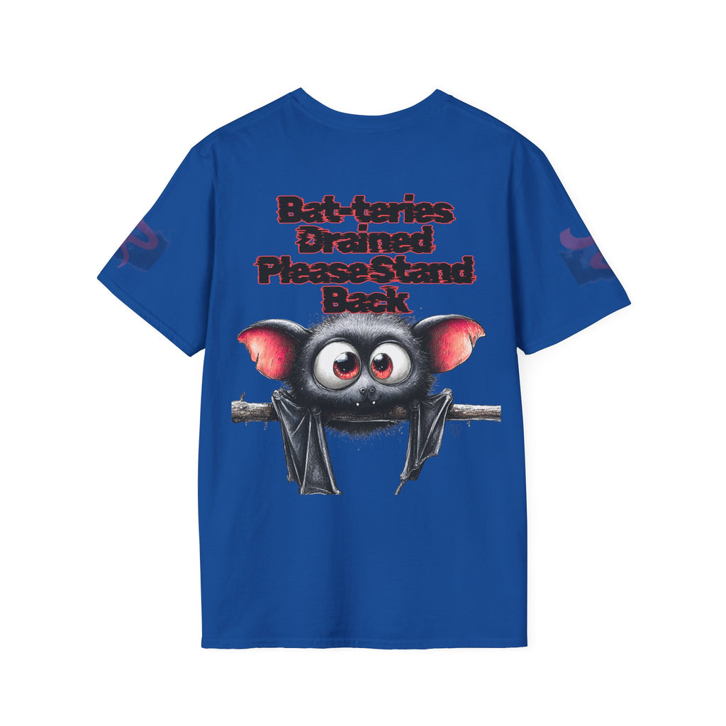Bat-teries Drained – Cute and Funny Bat T-Shirt