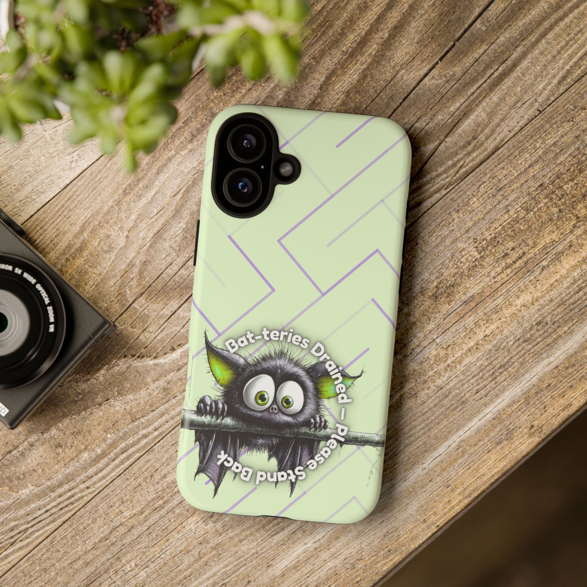 Bat-teries Drained Phone Case – Quirky Bat