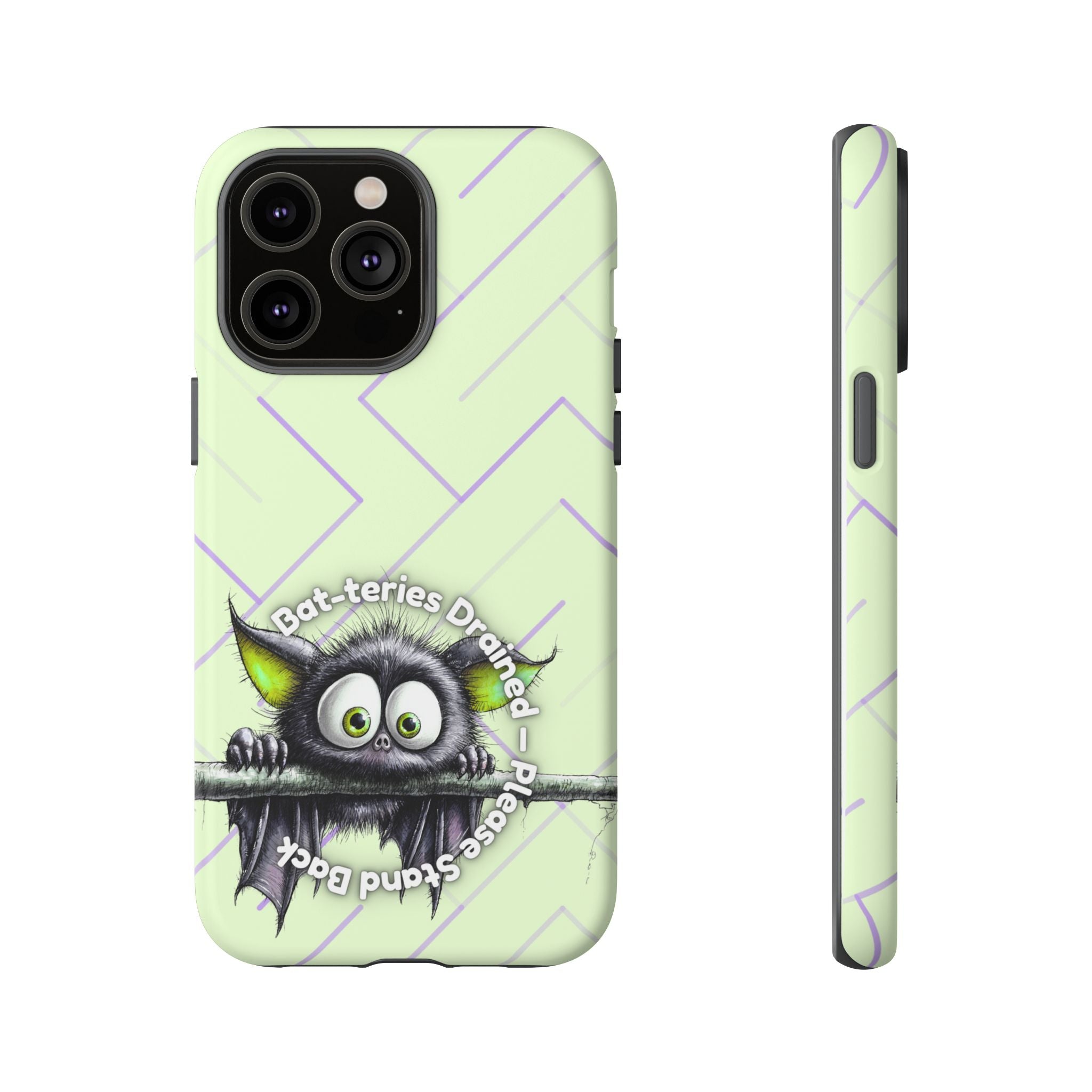 Bat-teries Drained Phone Case – Quirky Bat
