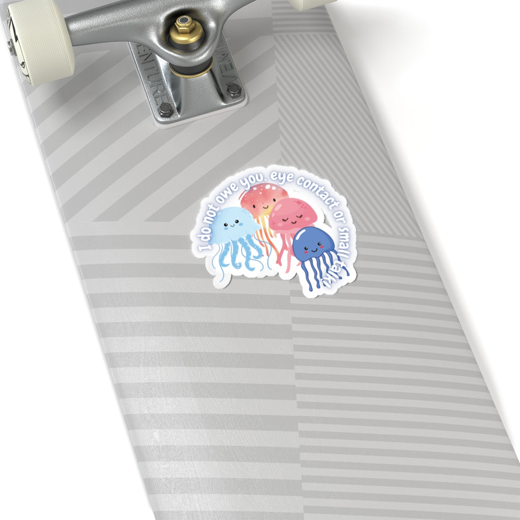 No Eye Contact Jellyfish Sticker