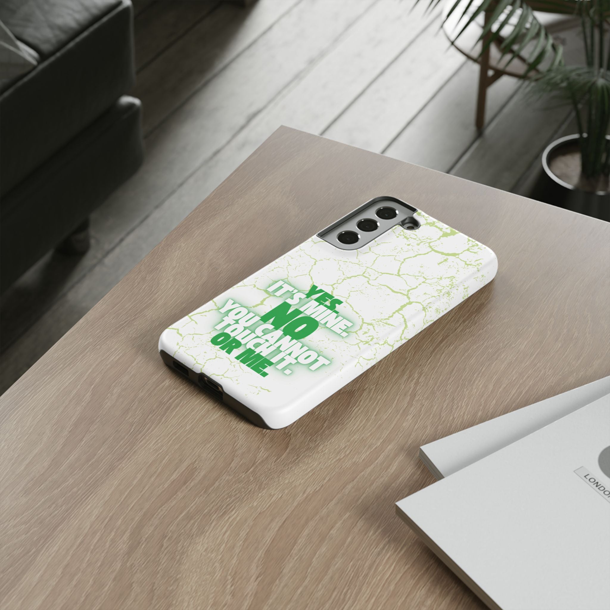Sassy Quote Marble Crack Phone Case