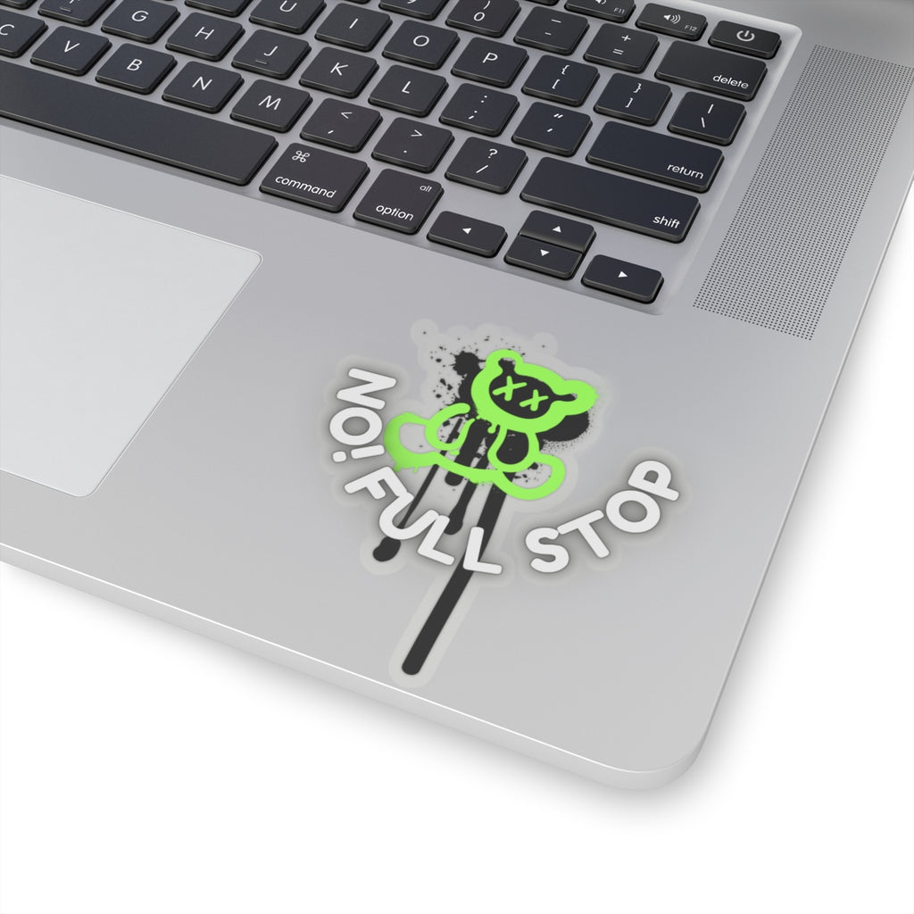 No! Full Stop – Neon Bear Sticker