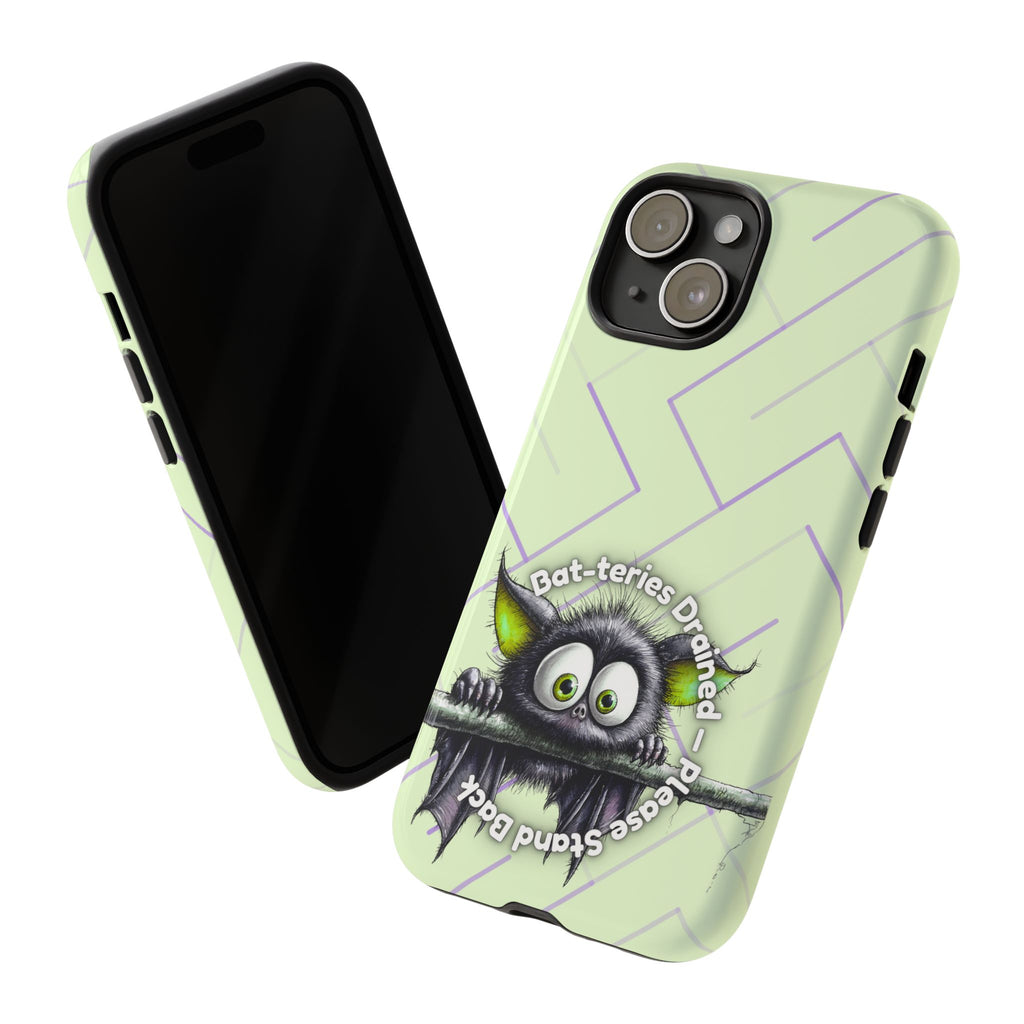 Bat-teries Drained Phone Case – Quirky Bat