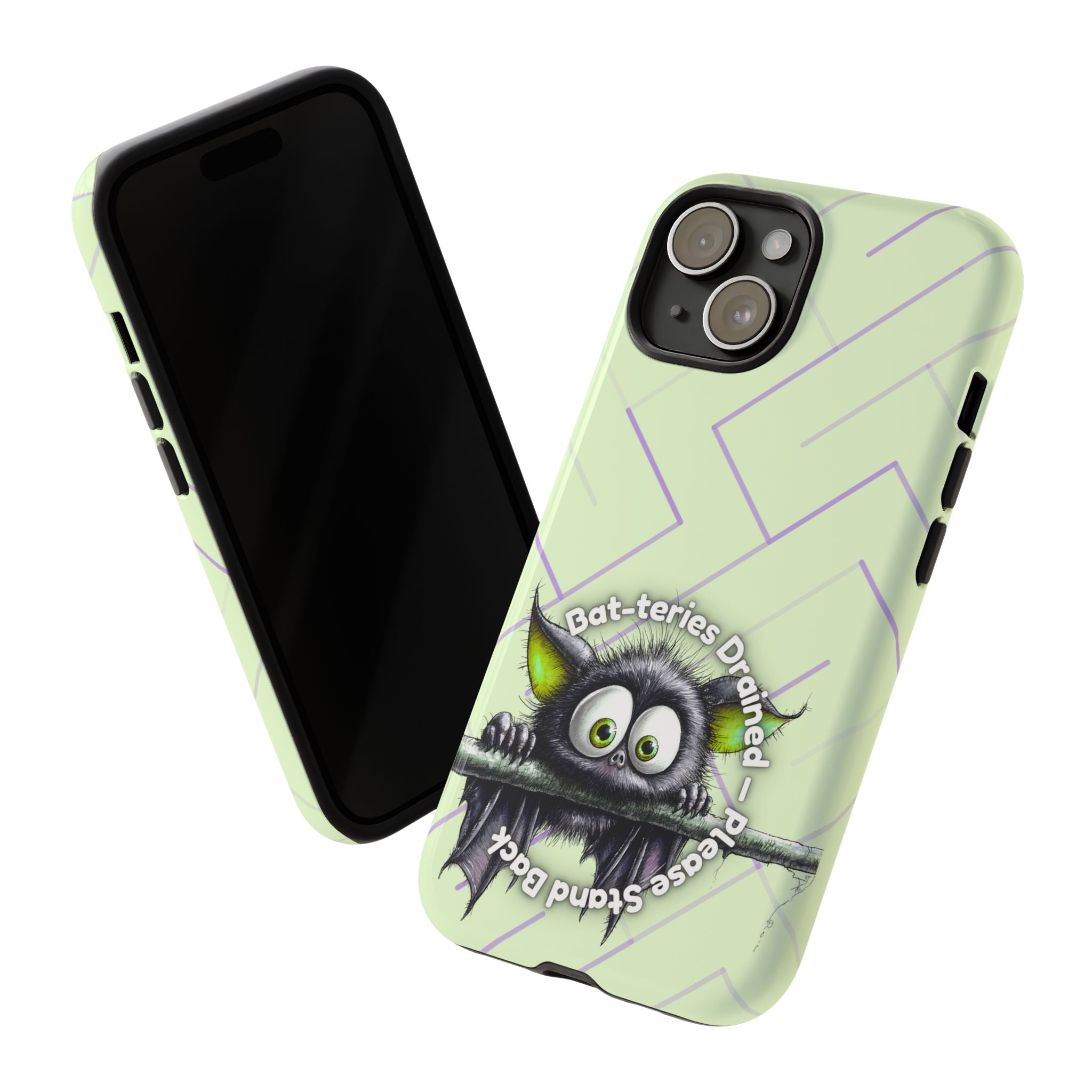Bat-teries Drained Phone Case – Quirky Bat