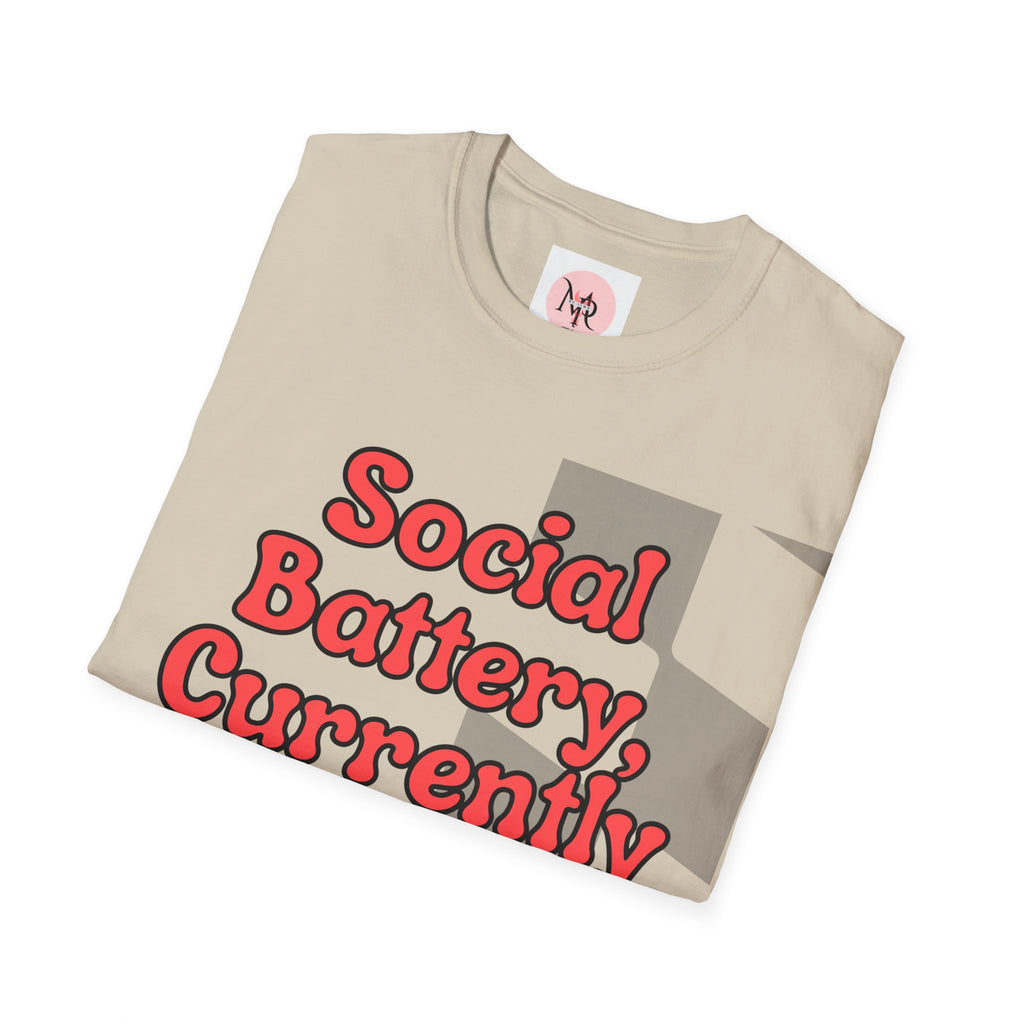 Sarcasm Tee – Social Battery Humour