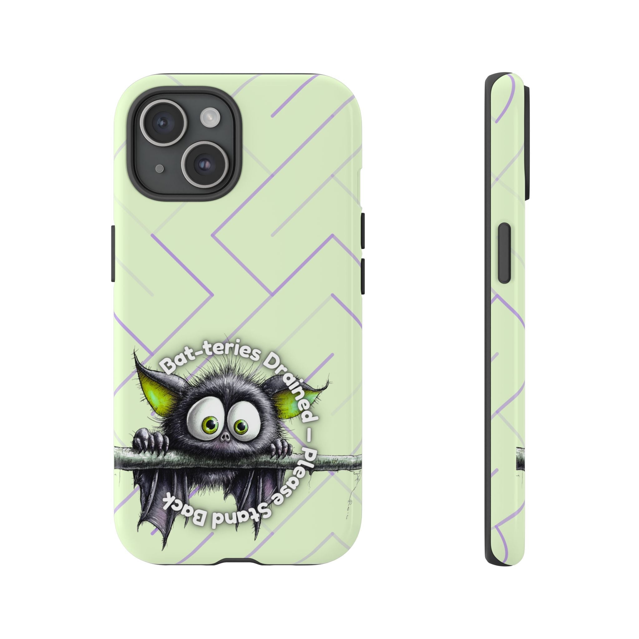 Bat-teries Drained Phone Case – Quirky Bat