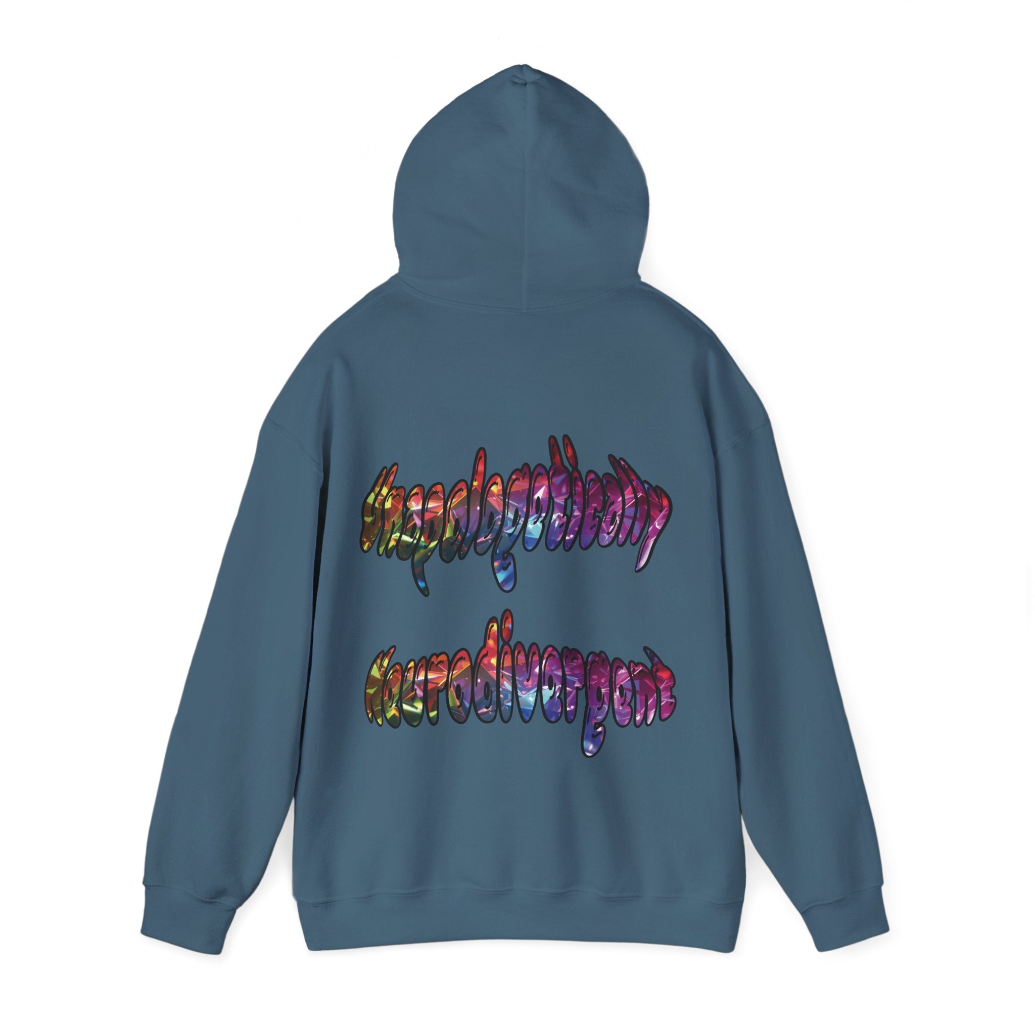Unapologetically Neurodivergent Hoodie-Holographic Crystal Tree Design, Bold Identity Statement