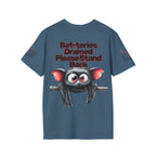 Bat-teries Drained – Cute and Funny Bat T-Shirt