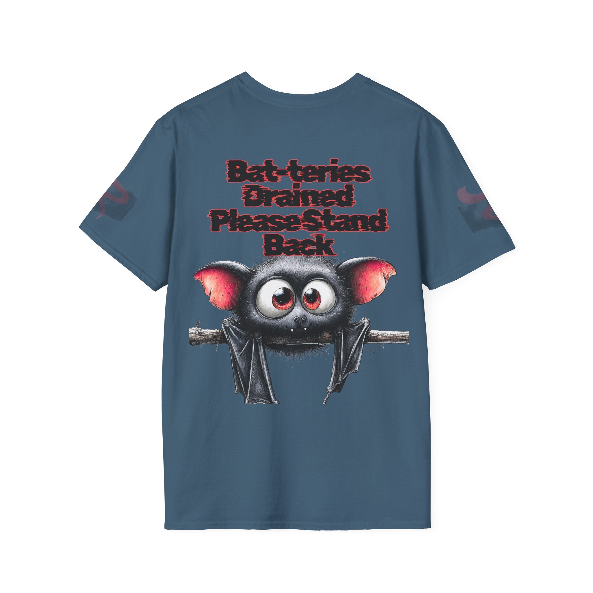 Bat-teries Drained – Cute and Funny Bat T-Shirt